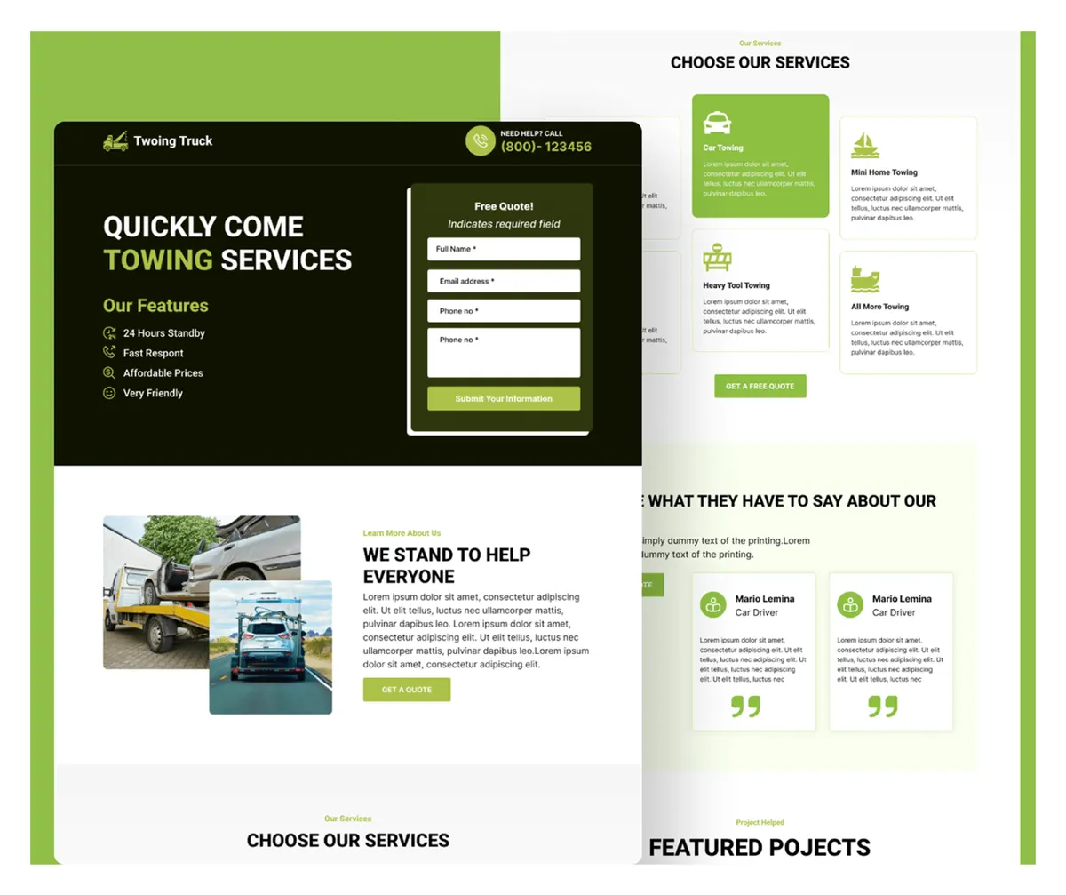 Twoing Truck — Figma Design