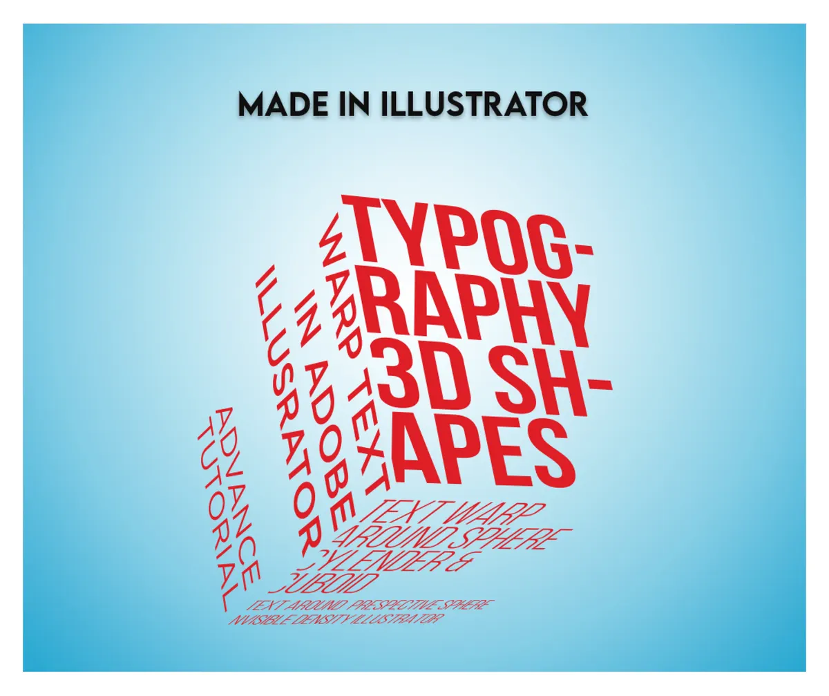 3D Text — Illustrator design, Text Styling