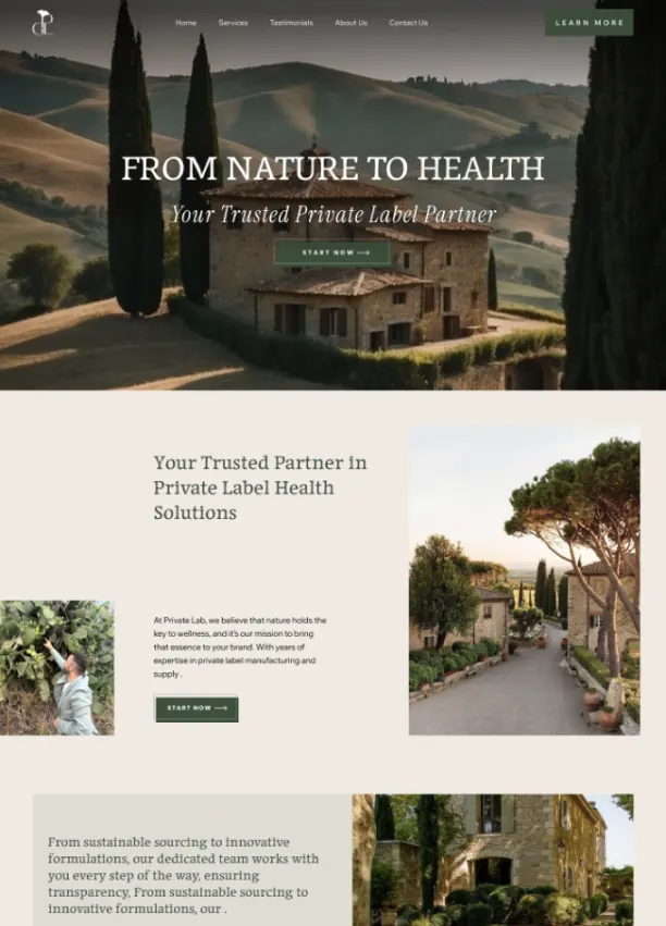 From Nature to Health — A private-label wellness manufacturer repositioned as a trusted supply partner.