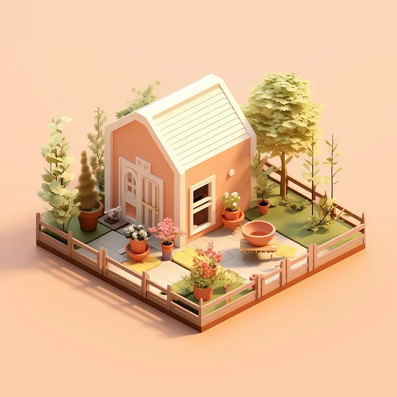 Isometric House — Illustrations, 3D Render