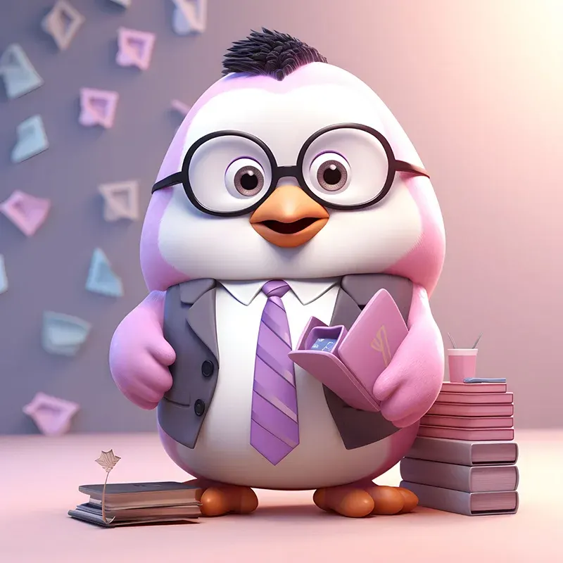 Smart Penguin — Illustrations, AI Experiment