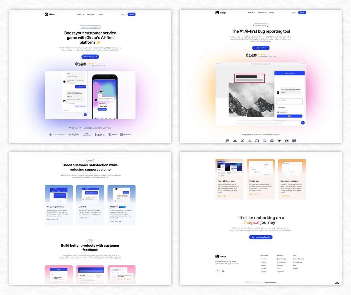 Gleap — Reactjs, Redux, CMS