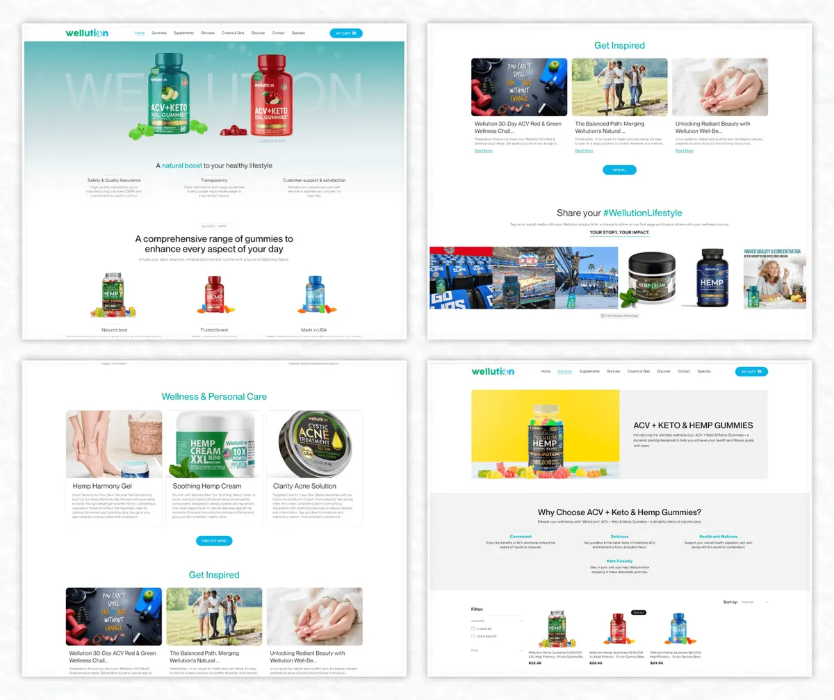 Wellution — Shopify, Animation